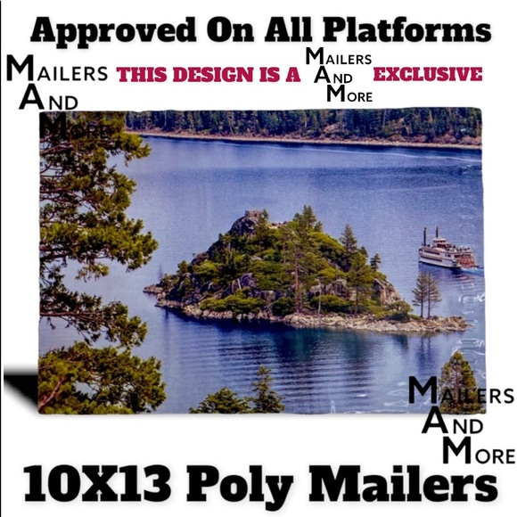 50 10X13 Poly Mailers Lake Tahoe California PRICE IS FIRM - Picture 4 of 6